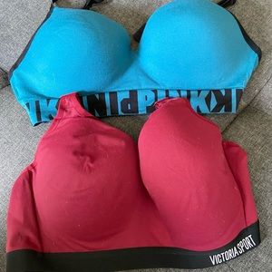 Victoria’s Secret and pink sports bras 34DD
